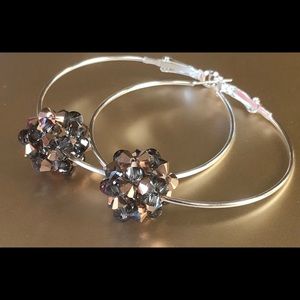 Handmade Swarovski Crystal Original Hoop Earrings